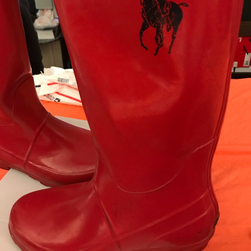 Ralph Lauren Red Rain Boots
